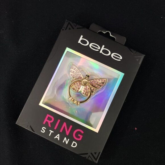 BEBE Ring Stand Cell Phone Butterfly - Picture 1 of 2